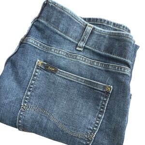 Lee Modern Series Mens Regular Fit Tapered Leg Jeans 36x32 (36x31) Blue